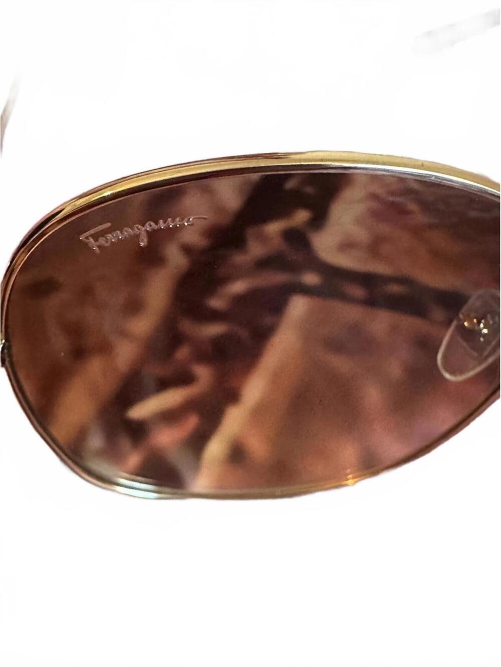Ferragamo Gold Frame Sunglasses w/Brown Gradient Lenses - Picture 5 of 8